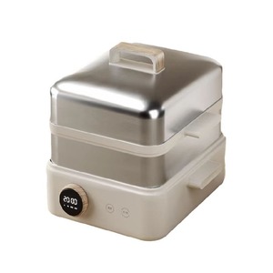 <span class=keywords><strong>Vaporera</strong></span> Eléctrica Transparente de <span class=keywords><strong>Acero</strong></span> <span class=keywords><strong>Inoxidable</strong></span> de Alta Calidad, Personalizada, de Una Sola Capa, para Uso Doméstico, 1800W, con Control Mecánico - Product Image 2