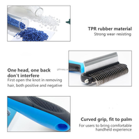 Brosses de toilettage 2-en-1 multicolores pour animaux de compagnie, peignes démêlants à double tête en acier inoxydable pour chiens et chats