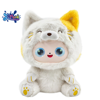 Jouets éducatifs en peluche intelligents JOPARK Cutie Soft AI avec des yeux LED émotionnels, adorables poupées en peluche AI en forme de chat