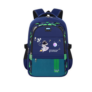 Sac à dos d'étudiant tendance de style nouveau, astronaute de dessin animé, double épaule, sac d'école imperméable - Product Image 1