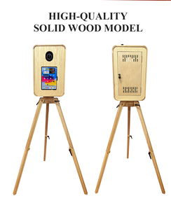 Support portable double face pour iPad, machine photo vintage en bois avec imprimante compatible avec les appareils reflex - Product Image 4