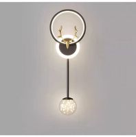 Applique murale LED nordique moderne corps en fer simple de luxe avec base E26 pour chambre et salon usage domestique
