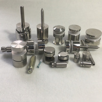 Entretoises de fixation en acier inoxydable finition satinée pour cloisons vitrées, diamètre 38mm/50mm, longueurs 5/10/20/30/40/50mm, pour intérieurs commerciaux