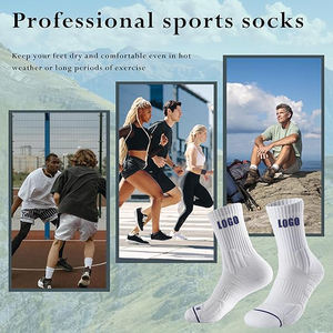 تعبئة مجانية عينة مجانية جوارب رياضية لكرة السلة شعار مخصص ضغط جورب رياضي منشفة رياضية أسفل طاقم جورب للجنسين - Product Image 4