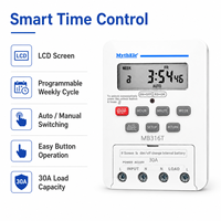 MythEle MB316T AC220V 30A Saklar Waktu Digital Terprogram Mingguan LCD Kontrol Otomatis Manual untuk Penerangan Pompa Pemanas Air