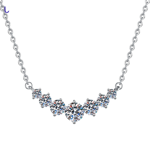 จี้มอสซาไนต์เงินแท้ S925 พร้อมสร้อยคอแบบสายเคเบิล ดีไซน์ทันสมัยสำหรับผู้หญิง รูปหัวใจ GRA VVS สร้างในห้องปฏิบัติการ - Product Image 1