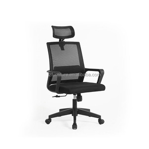 Chaise de bureau pivotante entièrement en maille à dossier haut avec appui-tête – Prix de gros - Product Image 1