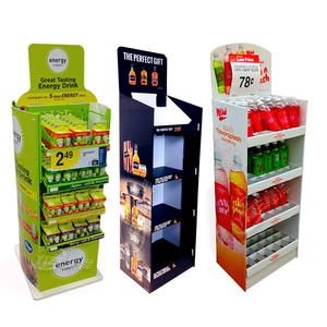 Benutzer definierte Einzelhandel geschäft Pop Cardboard Display Stand Recycelbare Werbe POS Papier Display Rack für Snacks Getränke Liquor Shelf - Product Image 1