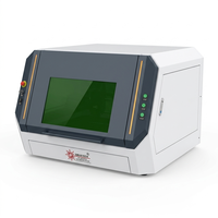 Mini découpeuse laser à fibre 4040 1500W, machine CNC haute vitesse pour métal, acier inoxydable, MDF, acrylique, contreplaqué - Refroidie par air, de type banc de travail
