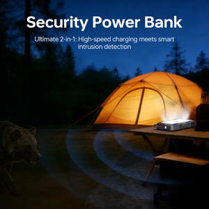 Batterie externe 65W 50000mAh à charge rapide <span class=keywords><strong>pour</strong></span> ordinateur portable, <span class=keywords><strong>chargeur</strong></span> <span class=keywords><strong>solaire</strong></span> nouvelle génération avec station sans fil et sirène de sécurité d'urgence - Product Image 4