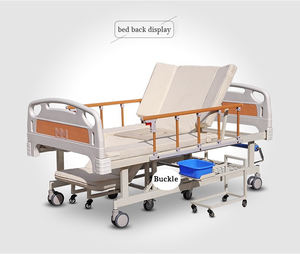5 fungsi manual dapat disesuaikan orang tua rumah perawatan medis rumah sakit kursi roda tempat tidur dengan toilet - Product Image 2