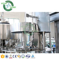 Type rotatif automatique 3 en 1 3l 4l 5l bouteille en plastique PET pure boisson minérale printemps eau douce rinçage machine à capsuler de remplissage