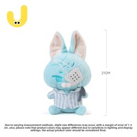 Peluche Lapin Cartoon Zoe 31cm-50cm, Coussin Doux en Polyester avec Rembourrage Coton PP, Oreiller de Sommeil, Cadeau d'Anniversaire pour Filles