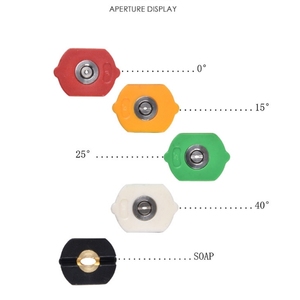 Buse de pulvérisation de laveuse de jardin haute pression 1/4 \ "connexion rapide 0 15 25 40 60 degrés pointe de buse de savon d'arrosage personnalisable OEM pour - Product Image 2