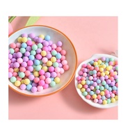 Perles rondes miniatures non poreuses en résine en gros pour slime, coques de téléphone, loisirs créatifs et décorations de pinces à cheveux