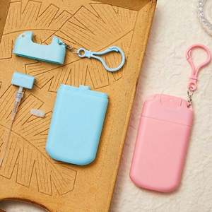 ผู้ผลิตขายส่งสเปรย์แอลกอฮอล์สำหรับเดินทาง น้ำหอมแบบเติมได้ ขวดสเปรย์เปล่า พิมพ์ลายบนพลาสติก PP รูปทรงบัตรเครดิต - Product Image 3