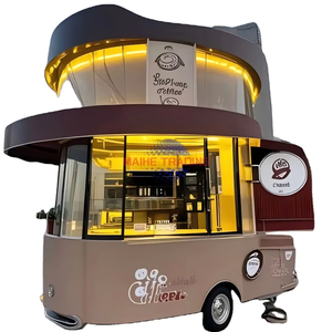 Camion de restauration rapide, bar mobile, remorque, crème glacée, café, cuisine mobile, acier inoxydable, remorque alimentaire vintage avec équipement complet - Product Image 1