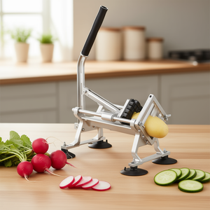 Stainless Steel Manual <b>Vegetable</b> Slicer 1/4 3/8 1/2 Inch <b>Fruit</b> Cutter With Non Slip Feet For Radishes Cucumbers Potatoes - Product Image 2