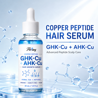 Sérum Naturel de Croissance Capillaire Marque Blanche GHK Cu AHK Peptide de Cuivre Bloqueur de DHT Anti-Chute Nourrissant le Cuir Chevelu Repousse OEM