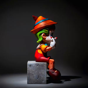 Joker Pinocho <span class=keywords><strong>payaso</strong></span> figura decoraciones <span class=keywords><strong>de</strong></span> escritorio paraíso <span class=keywords><strong>de</strong></span> los tontos muñeca <span class=keywords><strong>de</strong></span> marca compartida marea jugar arte escultura punto - Product Image 4