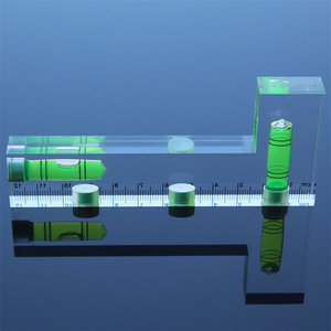 Nivel de burbuja transparente en forma de L con 2 imanes, nivel de burbuja verde para medición DIY - Product Image 3