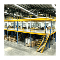 HONGXIN Étagère de mezzanine en acier robuste sans boulons, en acier laminé à froid, revêtement poudré, résistant à la corrosion, réglable et personnalisable