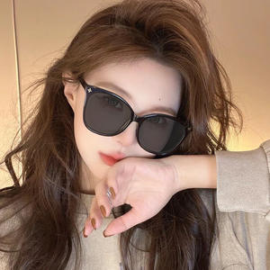 Lunettes de soleil carrées Qianai, monture noire, verres PC AC, UV400, unisexe, type 3, pour grands visages - Product Image 5