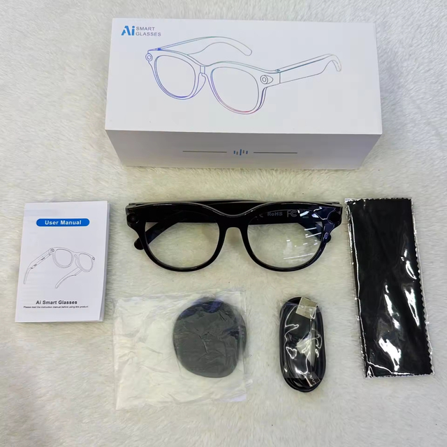 AI Smart Glasses M89 with Dual Optical Lenses Intelligent Real Time Translation Music Playback BT Calling Wifi High Pixel Camera