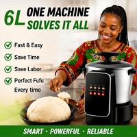 Machine à Fufu 6L en Acier Inoxydable pour Usage Domestique, Robot Culinaire, Mixeur et Appareil à Préparer le Fufu du Ghana
