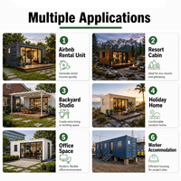 ALLBETTER Maison préfabriquée de luxe ADU, conteneur habitable pour solutions de vie en extérieur avec atelier et entrée