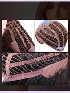 Perruque synthétique de luxe haut de gamme en fibre Futura, avec racine naturelle et dessus en soie, idéale pour un usage quotidien ou pour les soirées, perruques à cheveux mélangés - Product Image 6