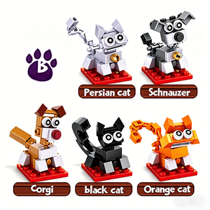 Juego de Bloques de Construcción JY Lovely Pet <span class=keywords><strong>Series</strong></span> con Partículas Pequeñas y Medianas para Niños, Regalo Educativo para Fiestas - Product Image 3