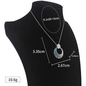 Lady Metal Zircon Necklace Earring Rhinestone Stone <b>Crystal</b> Women Party Purse Bride Bridal Wedding Evening Clutch Jewelry <b>Set</b> - Product Image 6