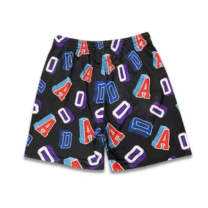 Shorts de basquete retrô clássico de malha para homens Streetwear personalizados