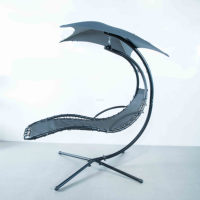 Chaise longue flottante Canopy Swing Lounge Chair Hamac Outdoor Hanging Curved Steel Chaise longue Chaise longue Swing