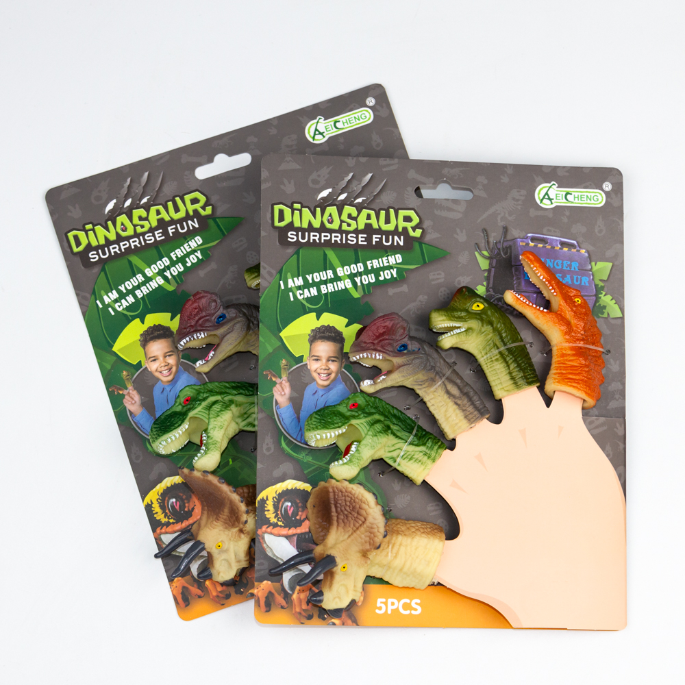 Ага веселые маленькие игрушки 5 штук динозавр искусство пальчиковая Игрушка Животные куклы на пальцы