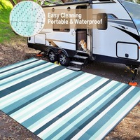 Tapis réversible en polypropylène tissé, nouveauté, imperméable, lavable, pour l'extérieur, voyage, maison, jardin, patio, cour, terrasse, pique-nique