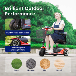 Nhà Máy Tùy Chỉnh Điện Di Động Cho Người Cao Tuổi Bán Buôn Người Cao Tuổi Di Động 3 Bánh Xe Điện Di Động Xe Tay Ga - Product Image 4