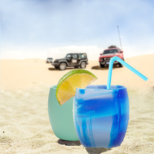 Besafe Reutilizable <span class=keywords><strong>Silicona</strong></span> Congelable Bebidas Whisky Cerveza Copa <span class=keywords><strong>de</strong></span> Vino Refrigeración por Hielo Congelador Taza Vasos <span class=keywords><strong>de</strong></span> Vino para Fiesta Playa Barco - Product Image 5