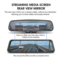 2024 vente chaude 9.66 pouces écran tactile Clip sur Dash Cam Dvr voiture Dashcam enregistreur de conduite de haute qualité