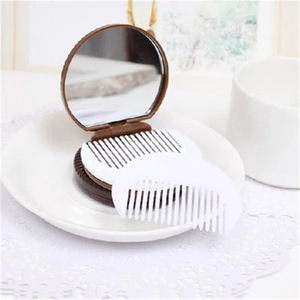 Nuovo Mini specchio rotondo portatile ad alta definizione portatile specchio per il <span class=keywords><strong>trucco</strong></span> solido specchietti per uomini e donne - Product Image 3