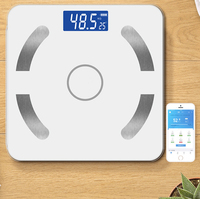 Balance sans fil Bluetooth Body Fat LED Digital noir blanc Smart Weight Body Composition Analyzer Bathroom Scales