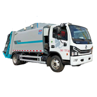 Camion compacteur de déchets Dongfeng, petit modèle 4x2, 10 m, diesel, boîte de vitesses manuelle, compression hydraulique
