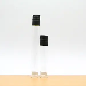 Лидер продаж, прозрачная трубка типа 50 мл 100 мл, стеклянная бутылка для вина с черной алюминиевой крышкой