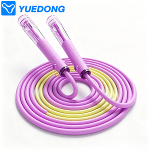 <span class=keywords><strong>Corde</strong></span> <span class=keywords><strong>à</strong></span> <span class=keywords><strong>sauter</strong></span> rapide de haute qualité pour enfants et adultes, avec poignées longues, cordes segmentées de 4,5 mm pour exercices aérobiques - Product Image 1