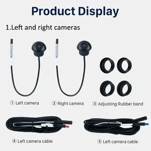 Caméra <span class=keywords><strong>de</strong></span> <span class=keywords><strong>recul</strong></span> panoramique 360° 1080P/720P HD avec vision nocturne 3D surround et GPS pour autoradio Android Plug and Play - Product Image 4