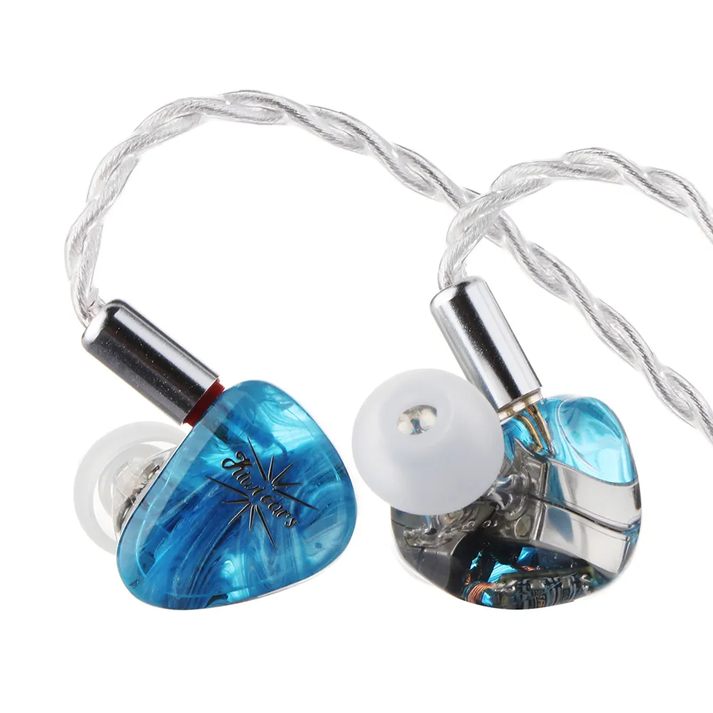 Produtos populares 2024 Kiwi Ears Orchestra Lite 8BA Monitor de desempenho intra-auricular fones de ouvido com fio branco fones de ouvido com fio