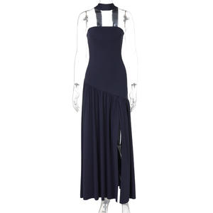 Vestido Largo sin Tirantes con Abertura Lateral para Mujer, 8 Colores Disponibles, para Fiesta, Club, Baile de Graduación, Ropa Casual de Verano, Tallas S-L - Product Image 5