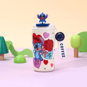 Dibujos animados <span class=keywords><strong>3D</strong></span> <span class=keywords><strong>Stitch</strong></span> muñeca tapa <span class=keywords><strong>taza</strong></span> de café lindo vaso de paja botellas de agua de aislamiento de acero inoxidable para niños - Product Image 6