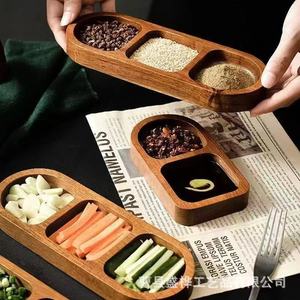 Wooden <b>Small</b> Side Dish <b>Tray</b> For Pickled Vegetables Snacks Dipping Sauce Hotel Coffee Tea Serving <b>Trays</b> - Product Image 3